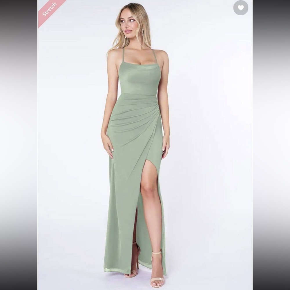 Azazie Kalea Dress | Dusty Sage Size A6